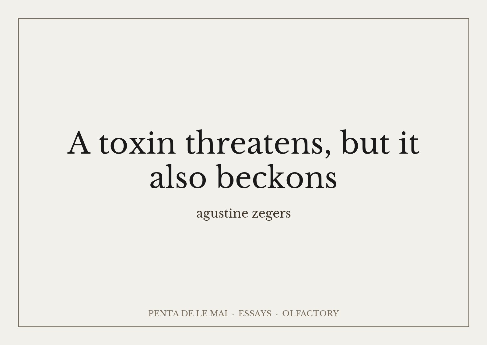 agustine zegers, Inter.densidad: mảnh polymer chứa vi nhựa trong triển lãm A toxin threatens, but it also beckons