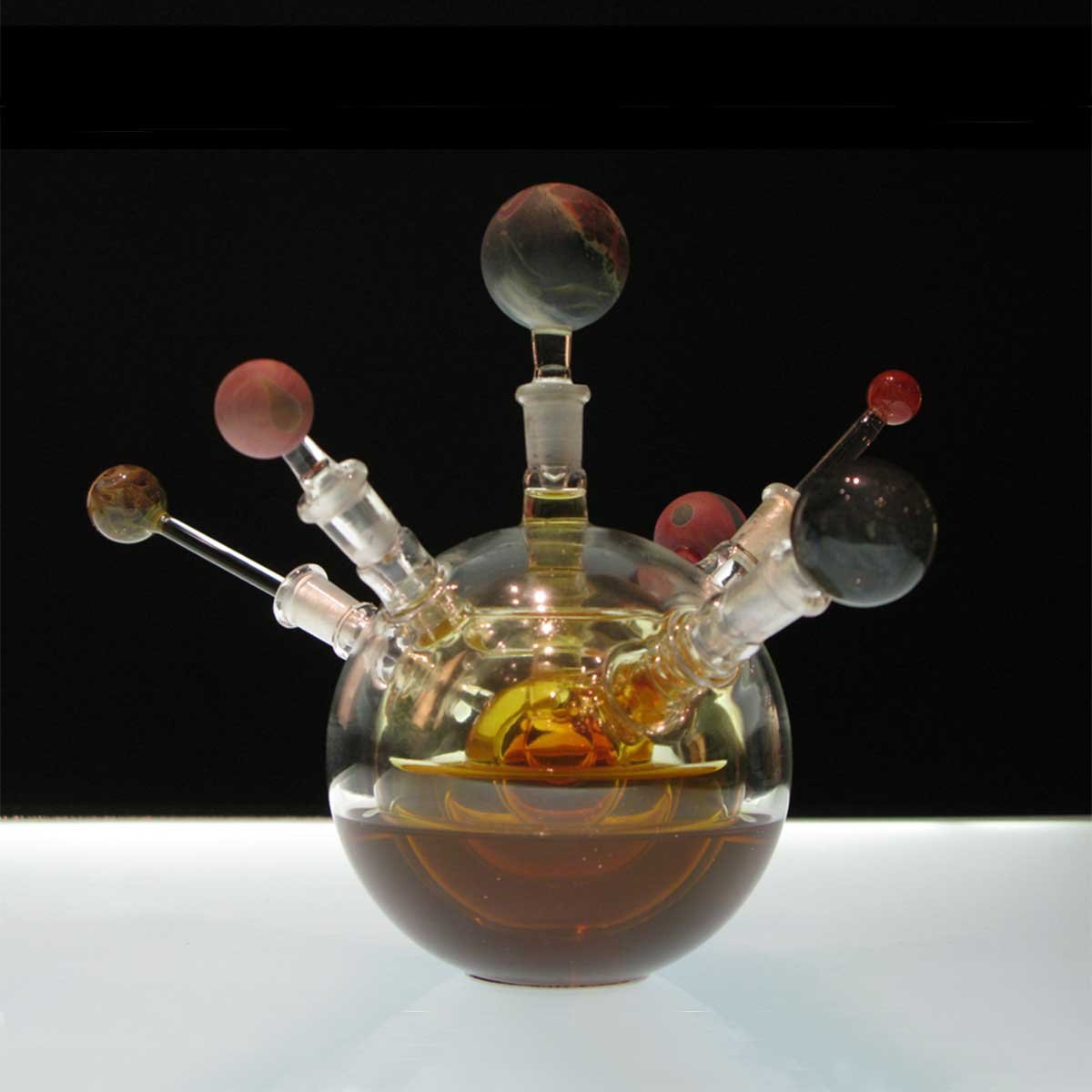 Carrie Paterson, Copernican System No. 1: tree, stones and glass vessels in the exhibition Beneath the Earth, the Sky