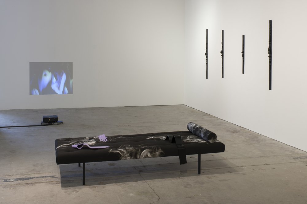 The group show Mood is Made, Temperature is Taken at Glasgow Sculpture Studios, where Clara Ursitti's Invader moved through the air