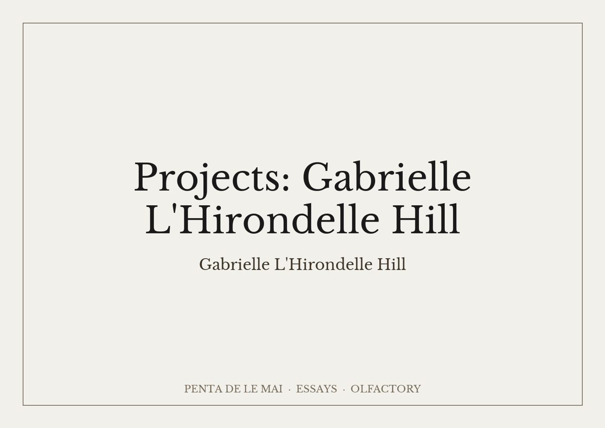 Projects: Gabrielle L'Hirondelle Hill.