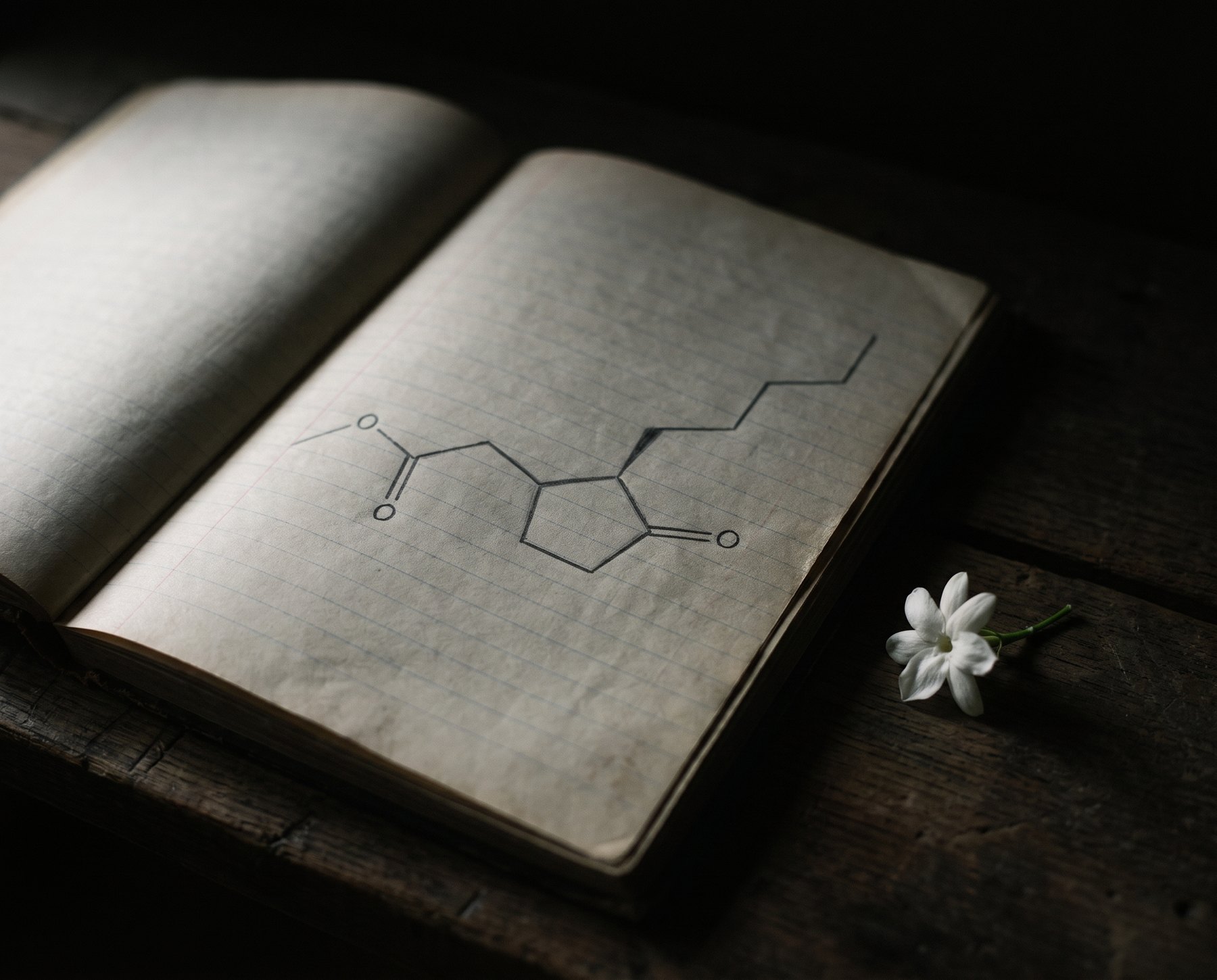 Công thức cấu tạo của methyl dihydrojasmonate, phân tử Hedione