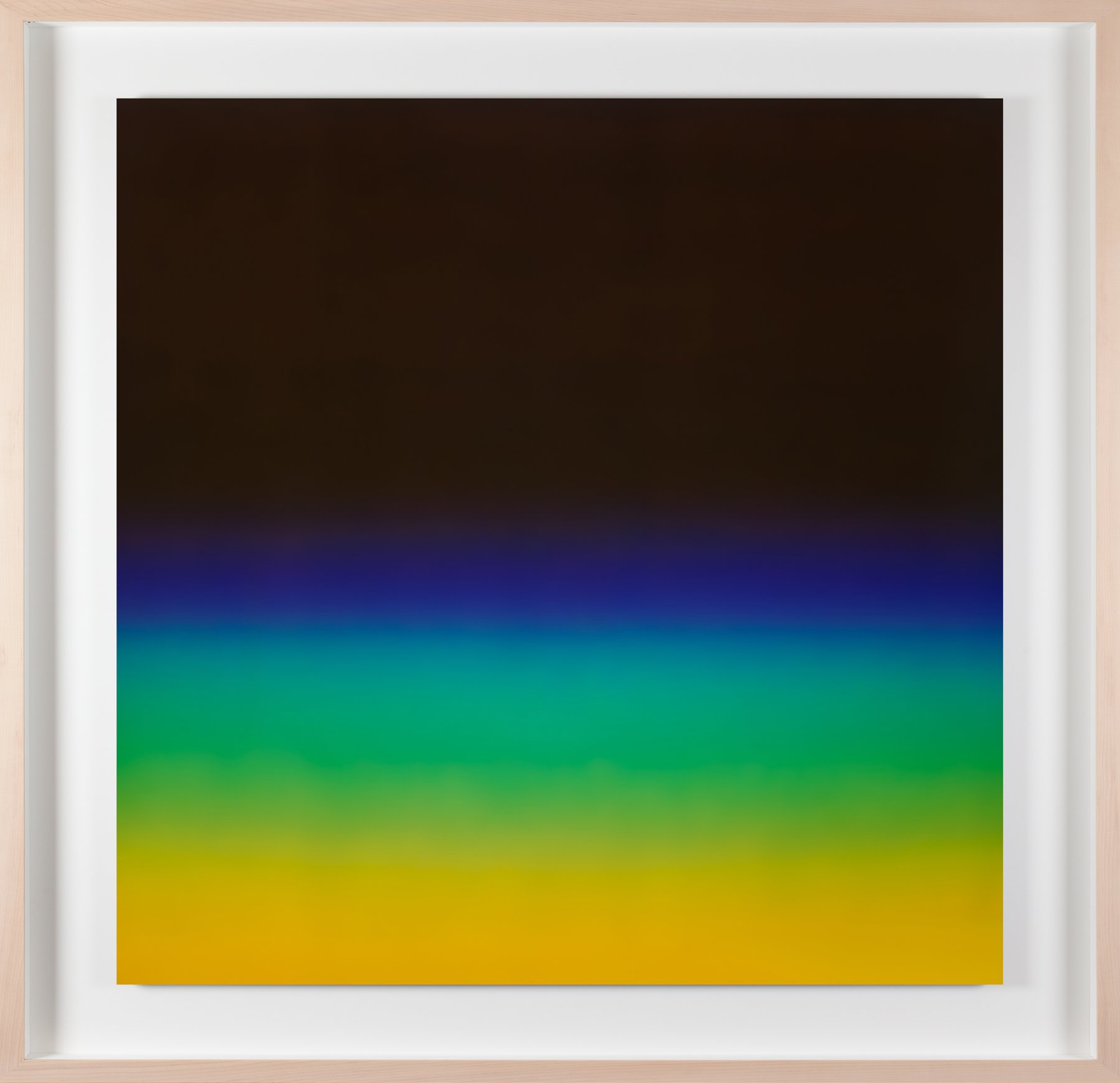 Hiroshi Sugimoto, Opticks: các mảng màu của ánh sáng qua lăng kính chuyển mềm sang nhau, ảnh phóng lớn từ Polaroid