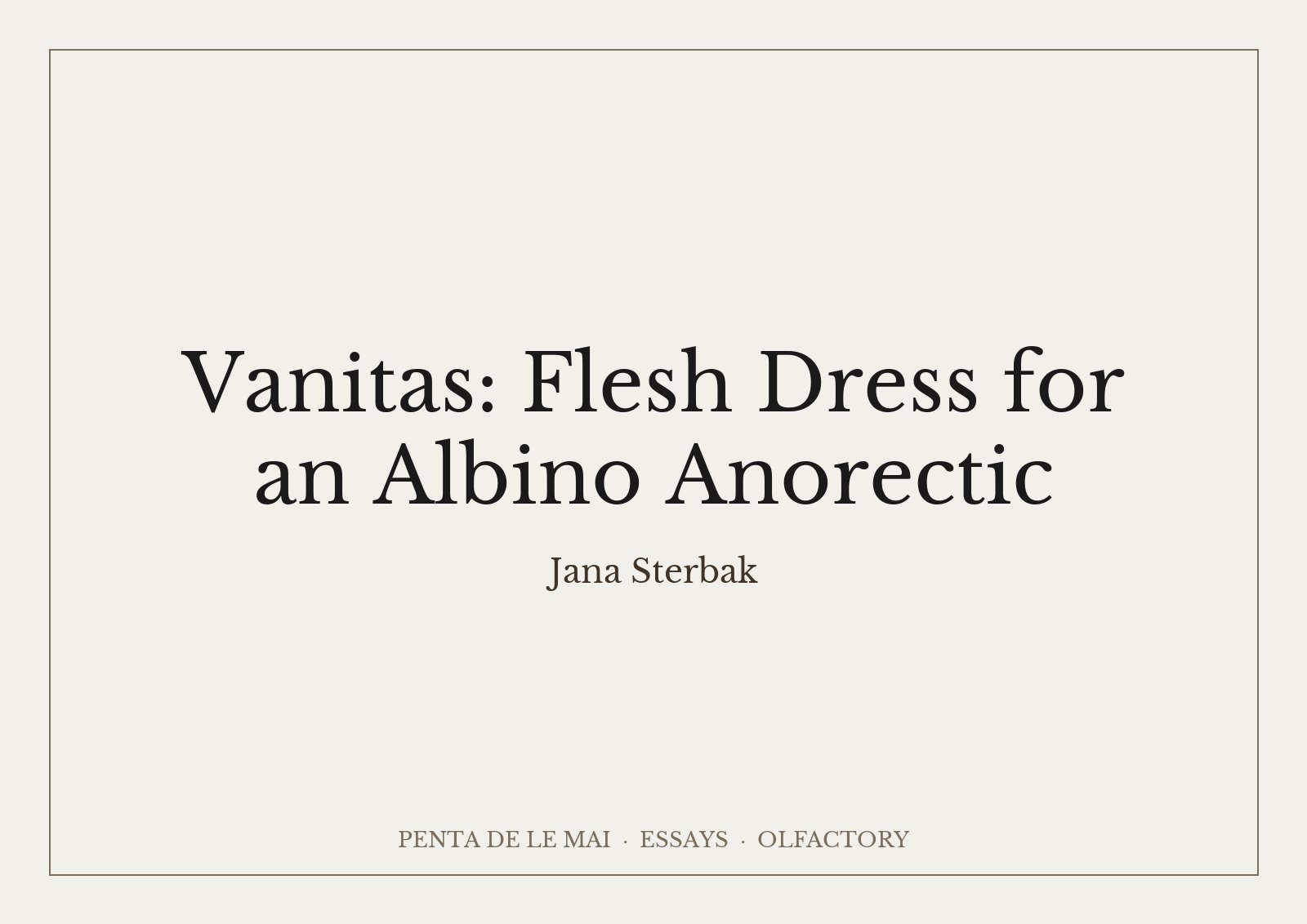 Jana Sterbak, Vanitas: Flesh Dress for an Albino Anorectic: a dress of dried, darkened beef slices on a mannequin