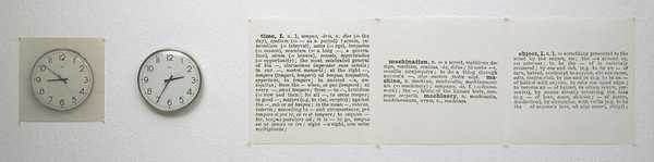 Joseph Kosuth. Clock (One and Five), English/Latin Version.