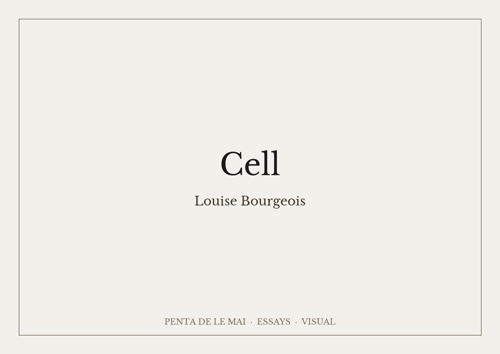 Louise Bourgeois, Cell (Eyes and Mirrors): a mesh and glass cell with a stone block bearing black marble eyes, surrounded by mirrors