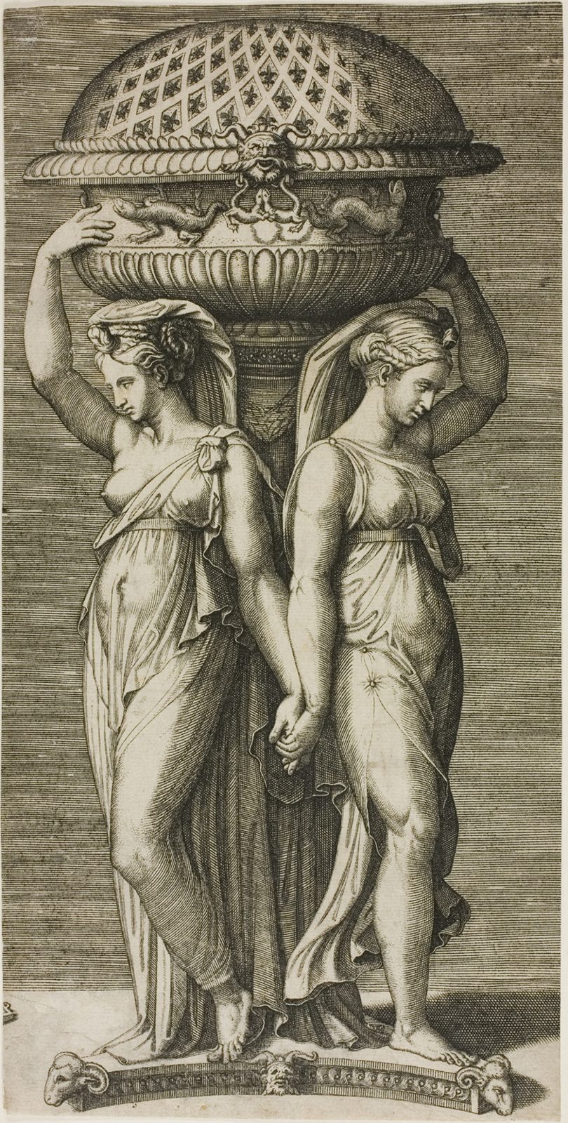 Marcantonio Raimondi, theo Raphael. The Incense Burner.