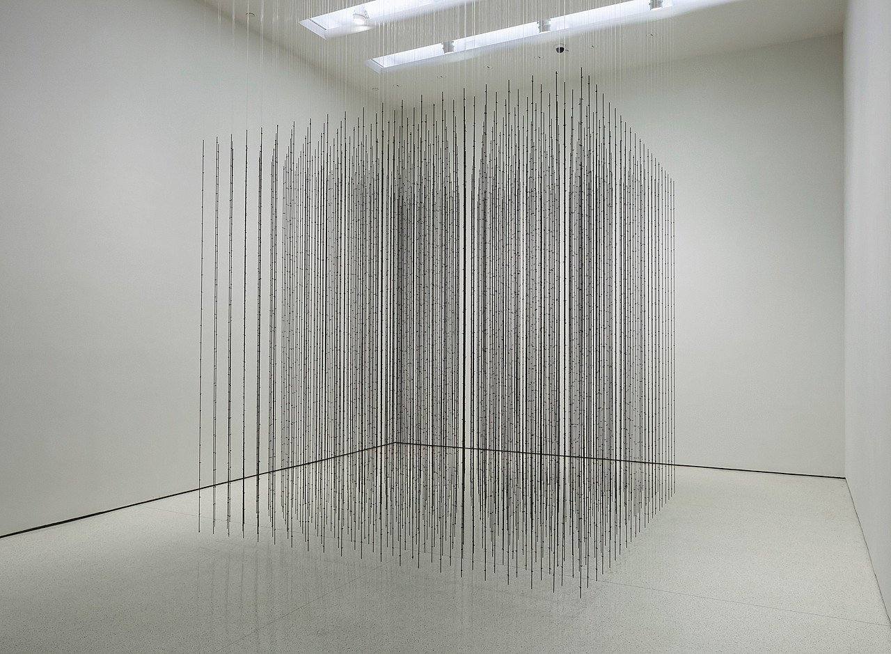 Mona Hatoum, Impenetrable: khối lập phương từ những thanh thép gai treo trên dây cước