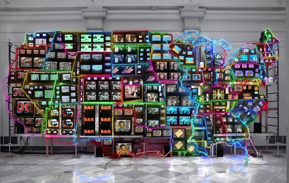 Nam June Paik. Electronic Superhighway: Continental U.S., Alaska, Hawaii.
