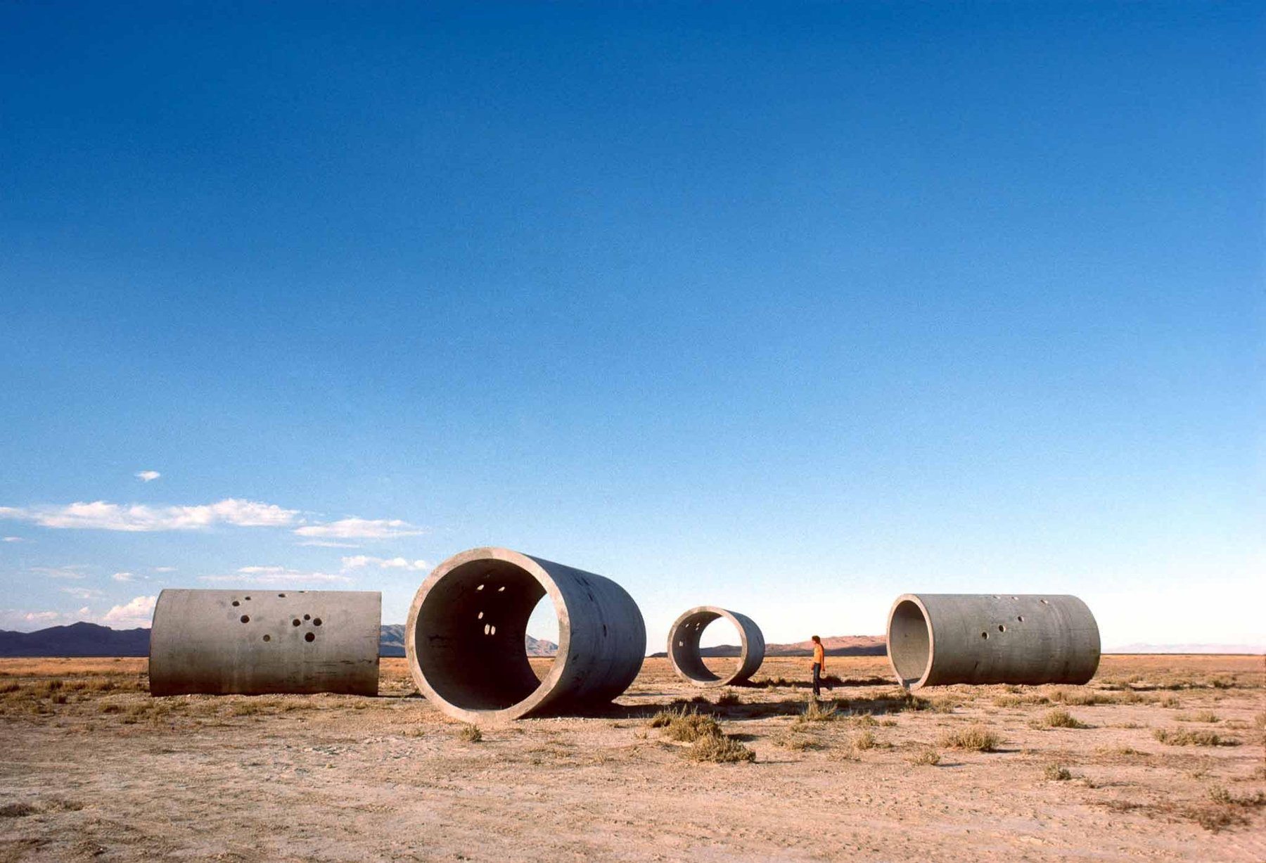 Nancy Holt, Sun Tunnels: four large concrete tubes in the Great Basin Desert, Utah