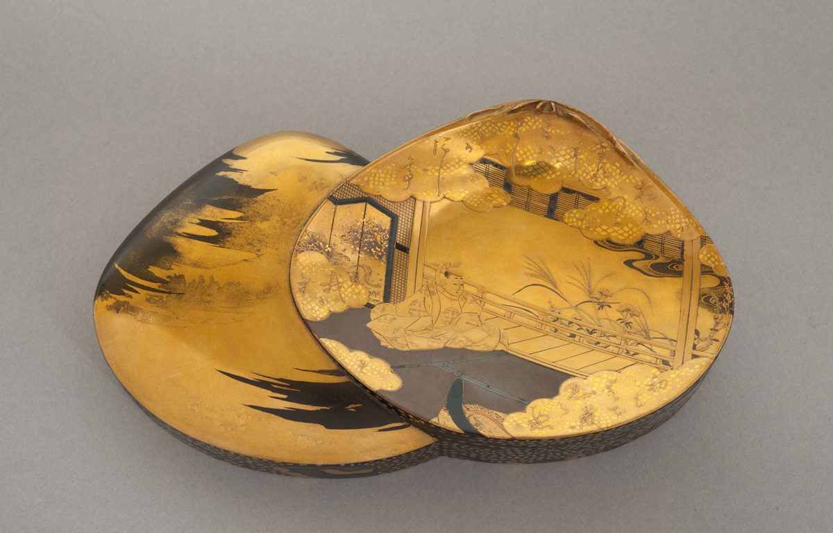 Japan. Incense Box with Scene from The Tale of Genji.