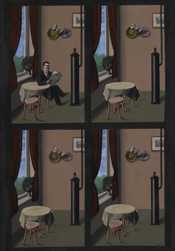 René Magritte. L'Homme au journal.