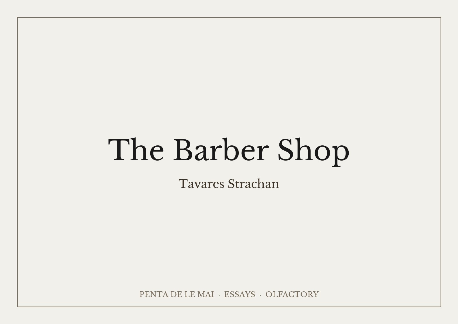 タヴァレス・ストラッチャン「The Barber Shop」。展示室に並ぶ理髪椅子、背の高い鏡、ブロンズの胸像、植毛による髪の絵画
