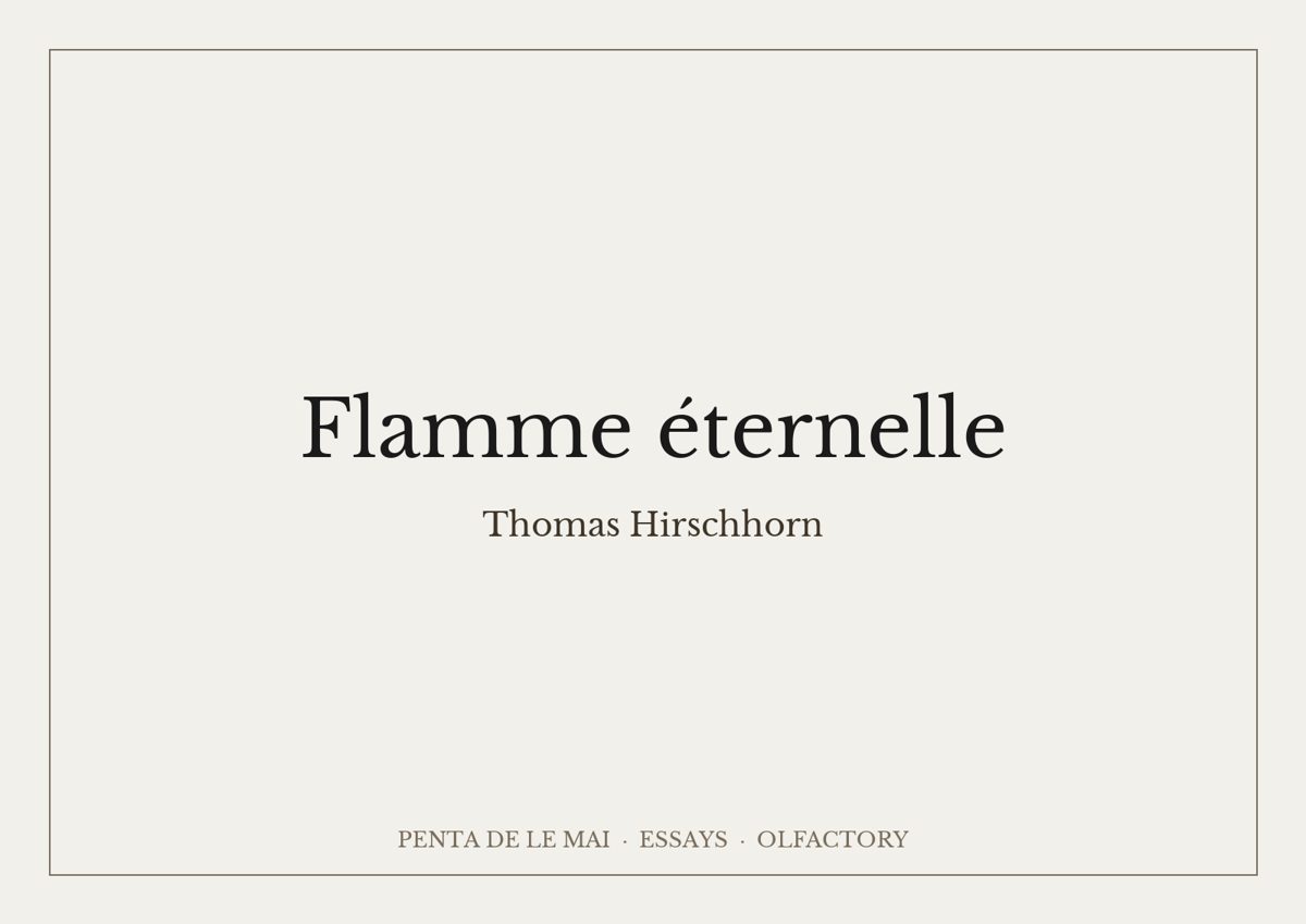 トーマス・ヒルシュホルン「Flamme éternelle」