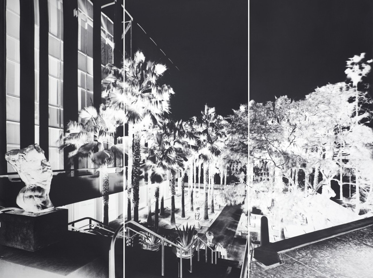 Vera Lutter, Museum in the Camera: camera obscura negative of LACMA's architecture and galleries